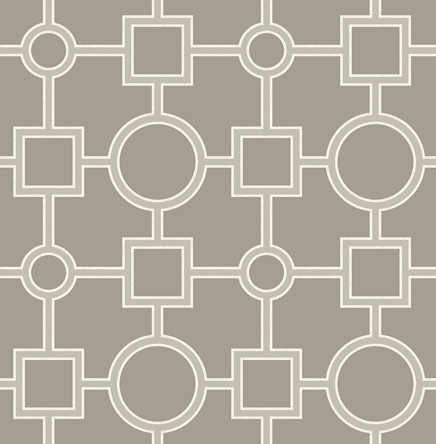A-Street Prints 2625-21810 Matrix Geometric Wallpaper, Taupe