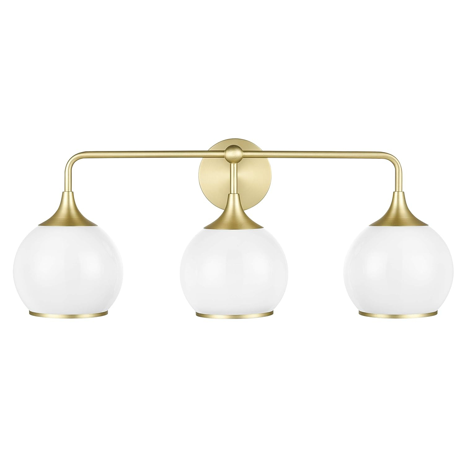 Light Society Lia 3-Light Vanity Light, Brushed Brass/Opal