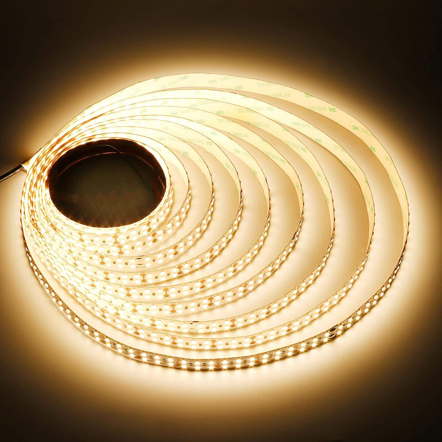 JOYLIT 24V LED Strip Warm White 3000K Dual Row 272LEDs/M 16.4FT, UL Listed Pro 792LM/FT CRI 92+ Dimmable Tape Lights 120W, 13000LM Ultra Bright Task Light Strip for Commercial, Home