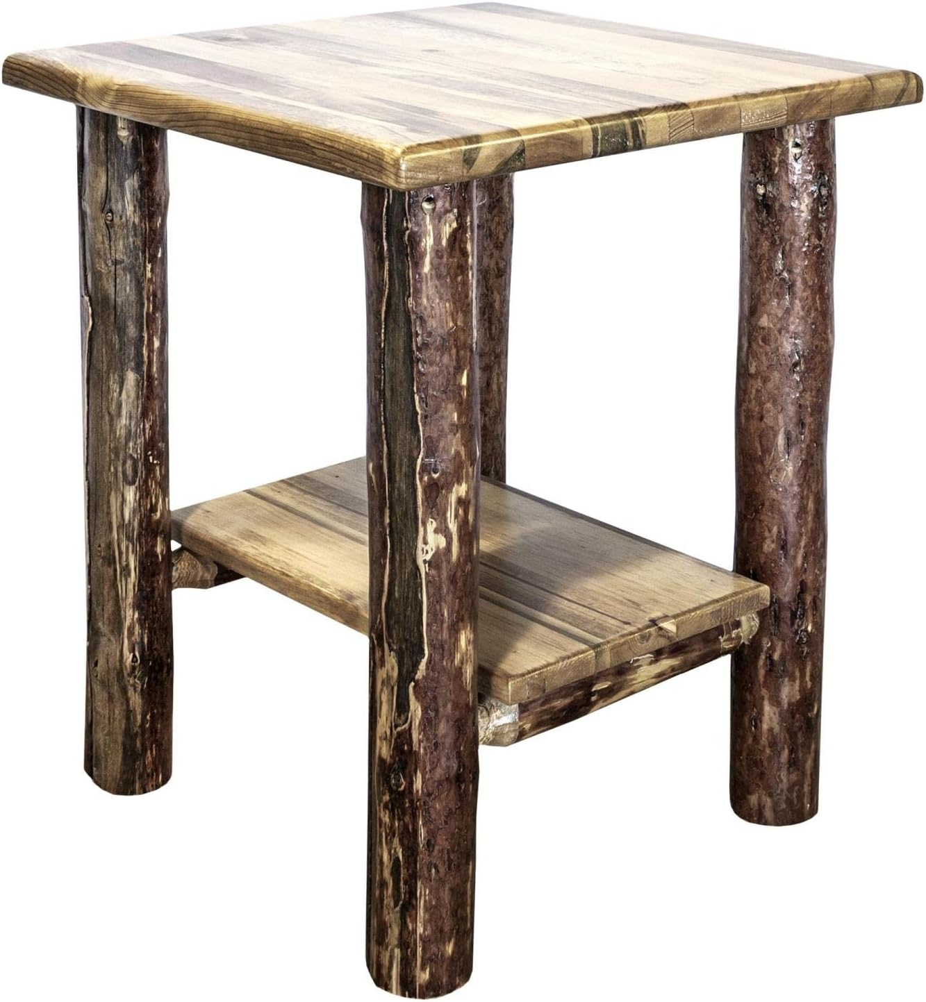 Glacier Country Collection Nightstand with Shelf