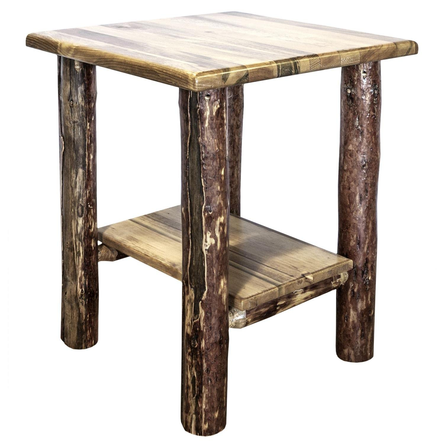 Glacier Country Collection Nightstand with Shelf