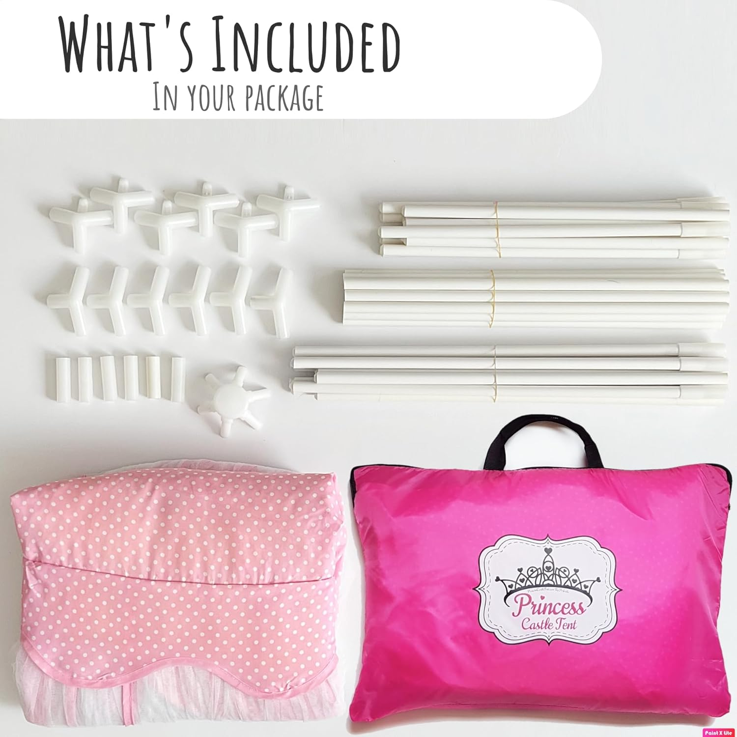 Princess Castle Playhouse Tent Toy for Girls, Pink Kids Play House Indoor, Christmas Birthday Gift for Little Girls Age 3 4 5 6 7, Play Tent for 3-10 Year Old Girl