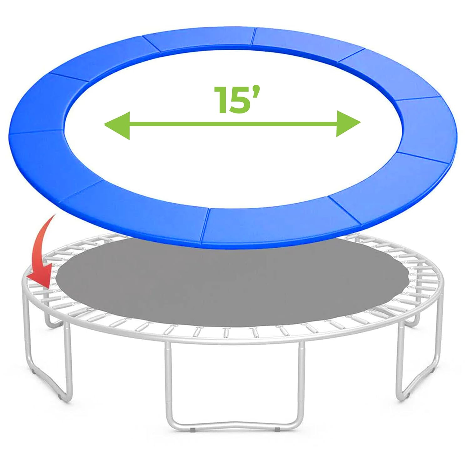 Pure Fun 15-Foot Trampoline Frame Pad Replacement, Blue