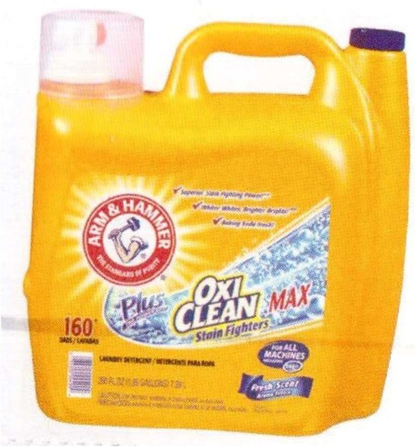 Arm & Hammer Plus OxiClean MAX, 160 Loads Liquid Laundry Detergent, 250 Fl oz
