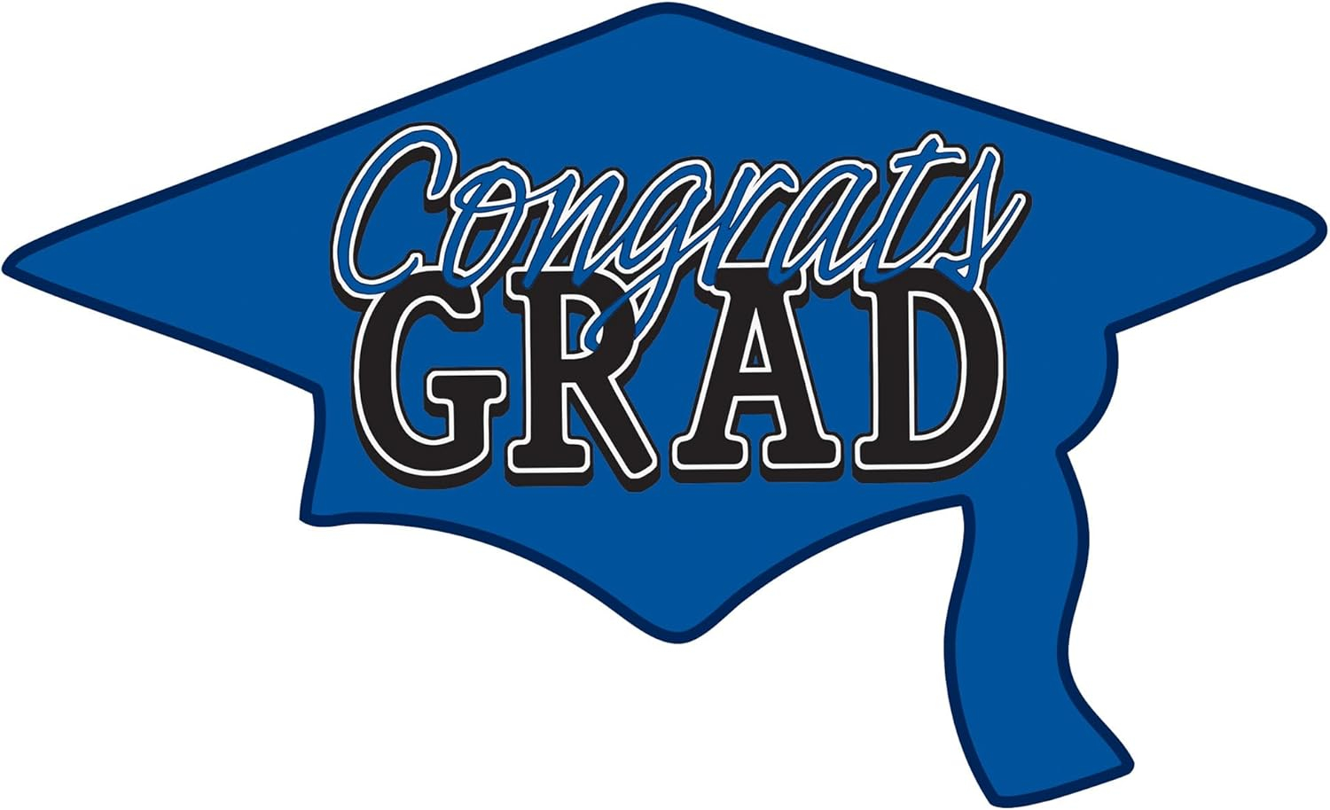 Beistle  22.25 x 36.75 in. Congrats Grad Cutouts, Blue - Pack of 12