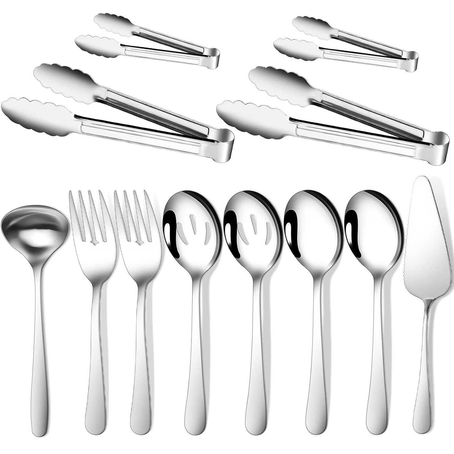 Stock Preferred 12-piece Stainless Steel Serving Utensil Set
