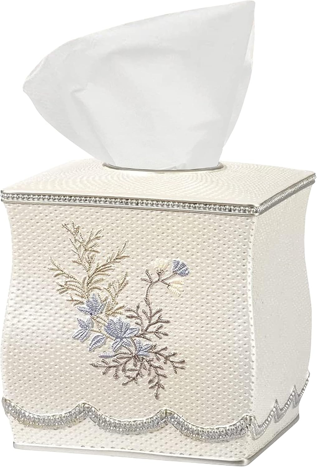 Popular Bath Capri, Tissue Box, Beige