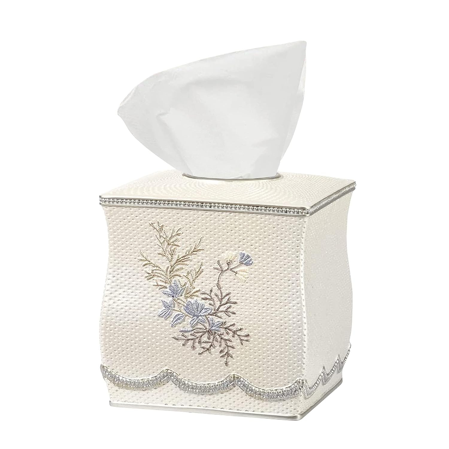 Popular Bath Capri, Tissue Box, Beige
