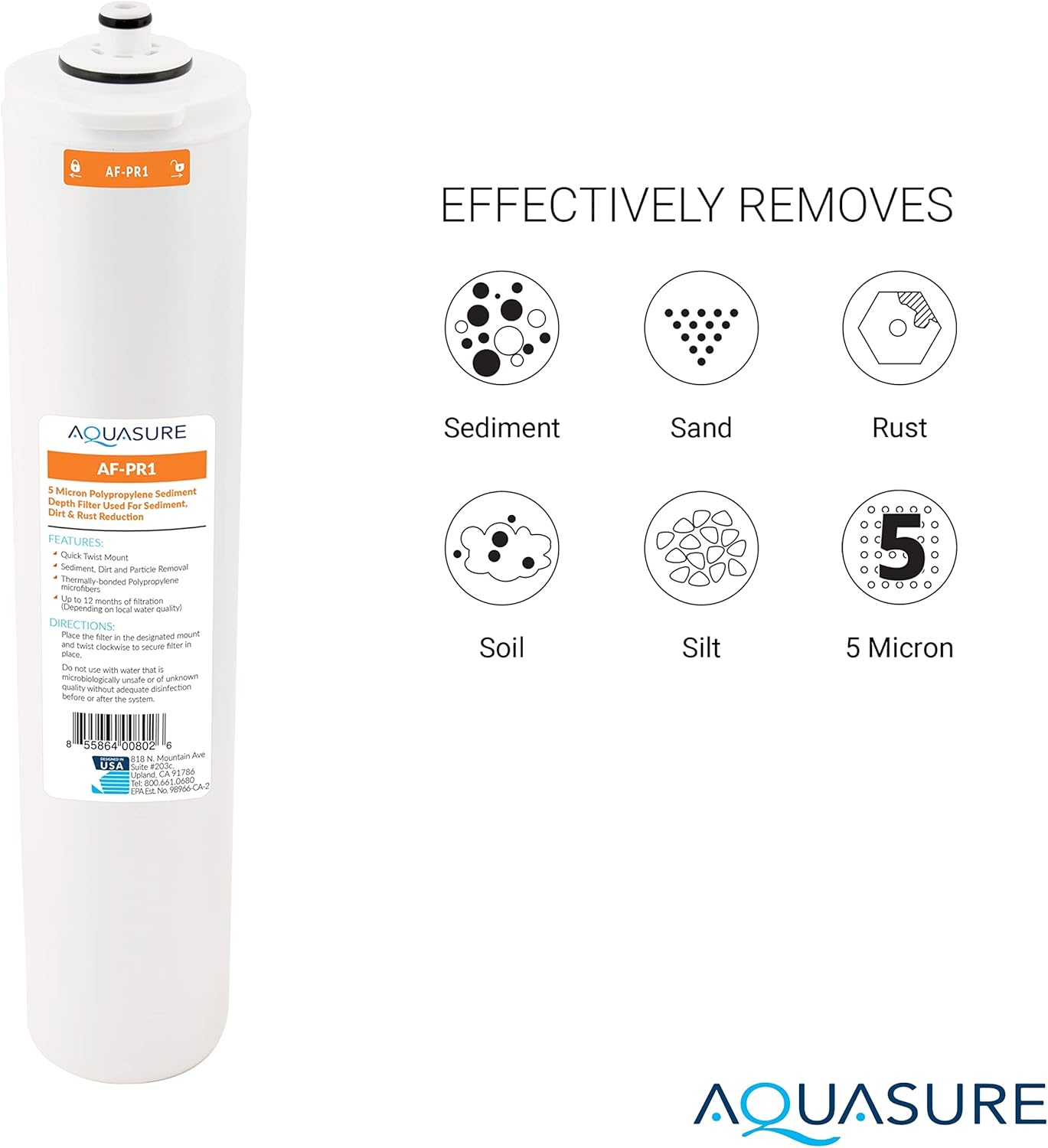 Aquasure ‎‎Premier Series Stage 1, 2 & 4 Replacement Water Filter Cartridge Set for AS-PR75/AS-PR100