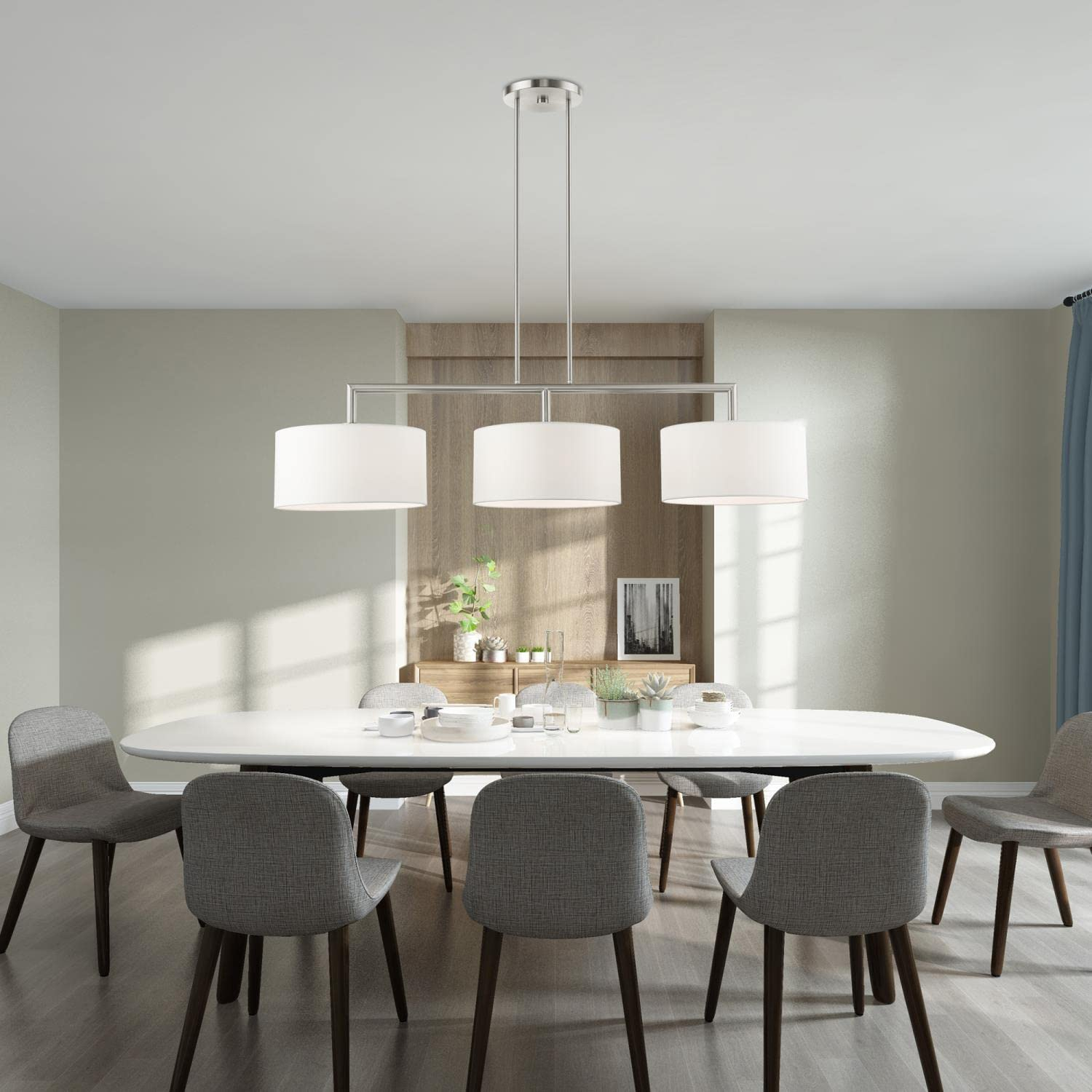 Livex Lighting Meridian 3 - Light Chandelier in  Brushed Nickel