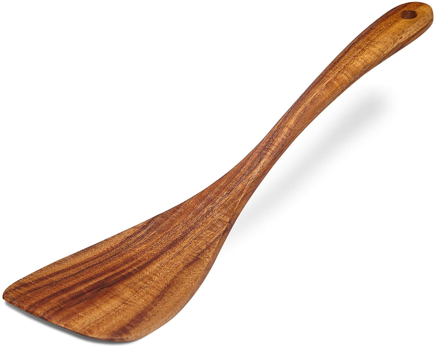Jilla-hla Wooden Spatula Wooden Turner Acacia Wood,Long Handle Flat Frying Spatula Handmade for Kitchen Cookware (Frying Spatula) C52
