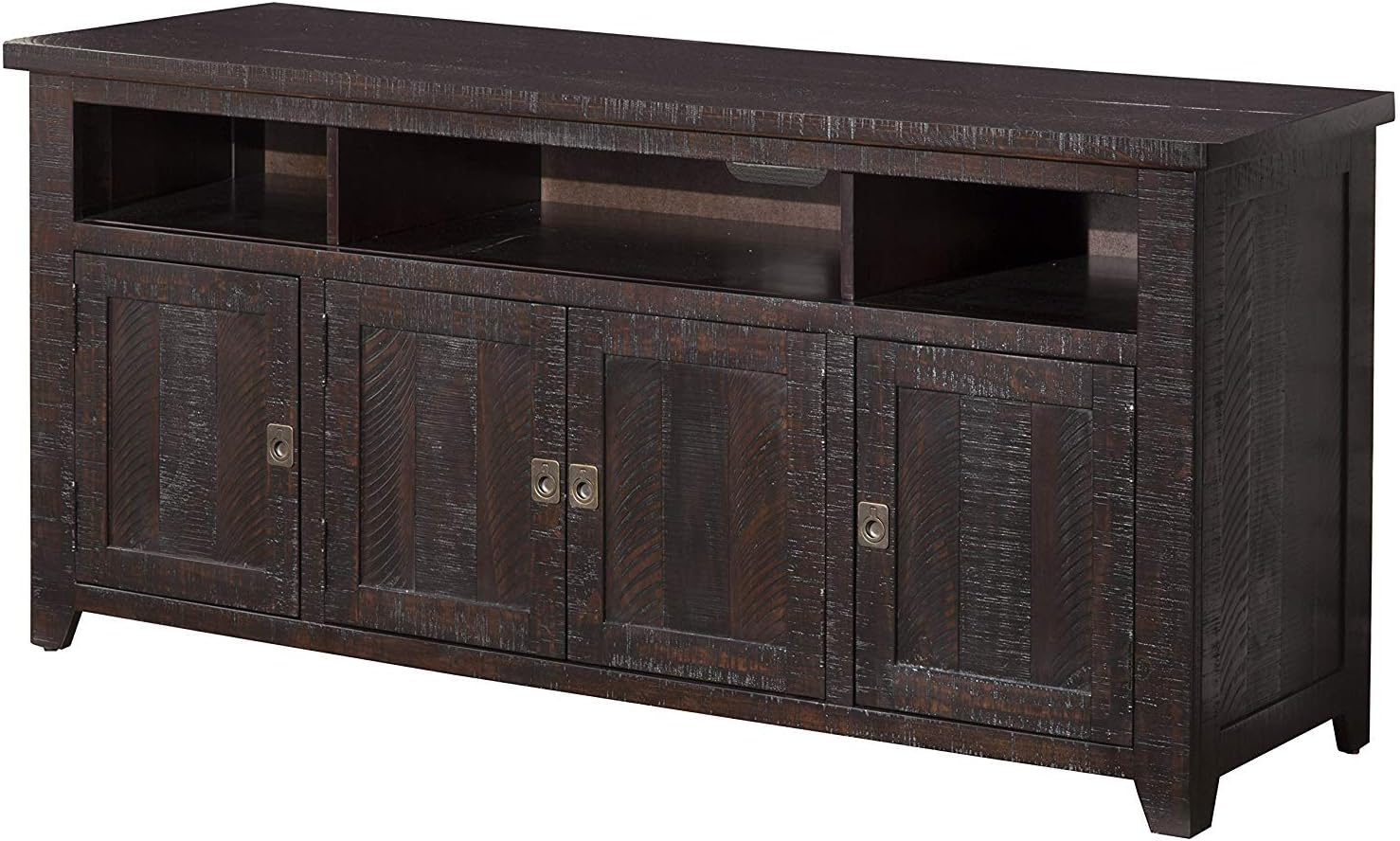 Coffee Plantation 65" Solid Wood TV Stand Espresso - Martin Svensson Home
