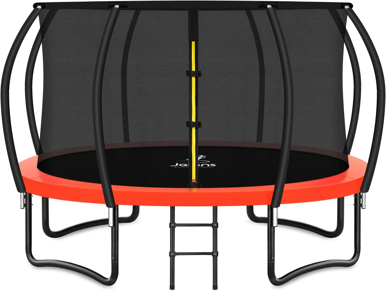 JUMPZYLLA Trampoline Outdoor 8FT 10FT 12FT 14FT 15FT 16FT with Enclosure and Ladder, ASTM Approved Recreational Trampoline for Kids and Adults, Anti-Rust Coated Frame