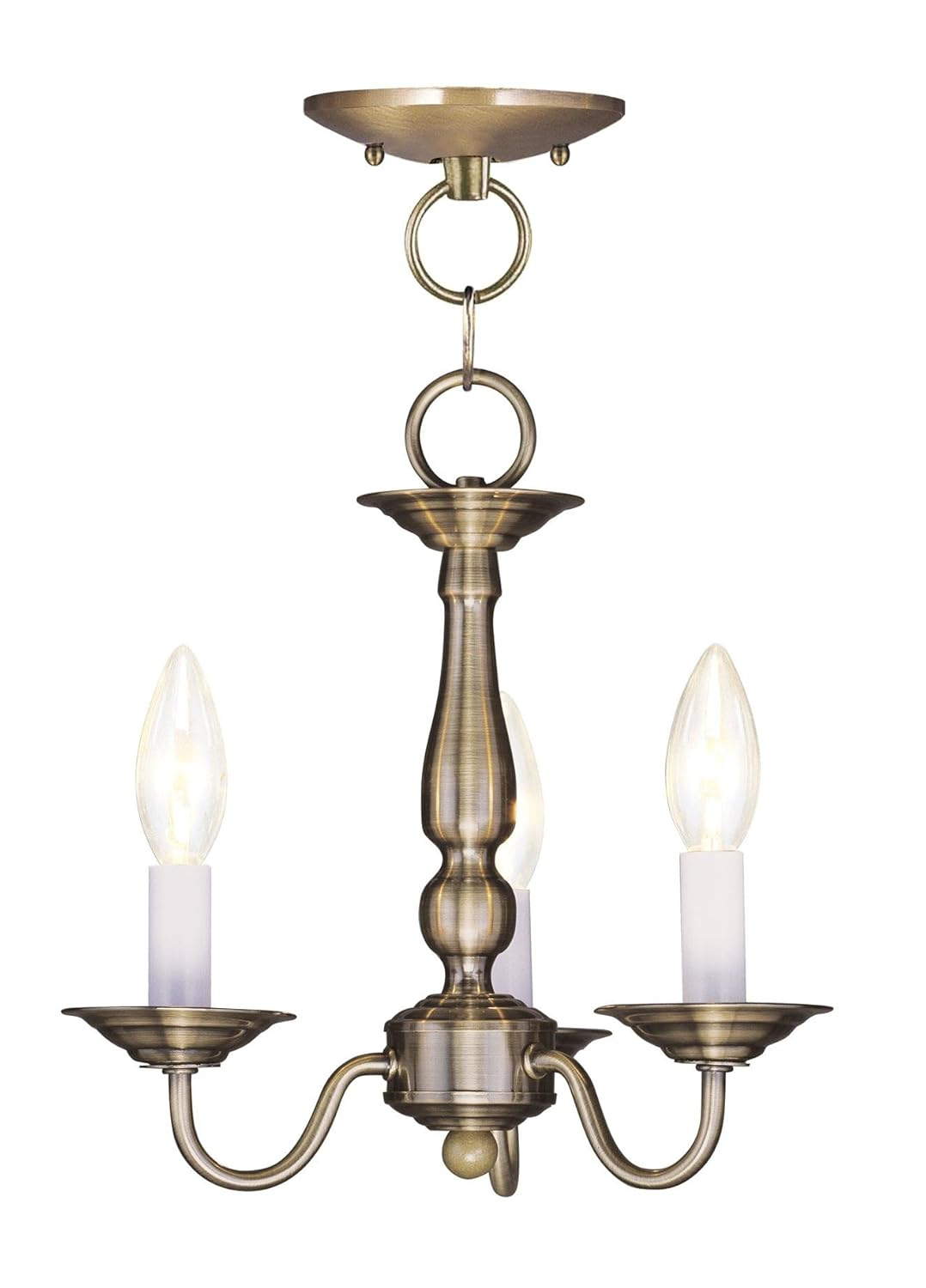 Livex Lighting Williamsburgh 3 - Light Chandelier in  Antique Brass