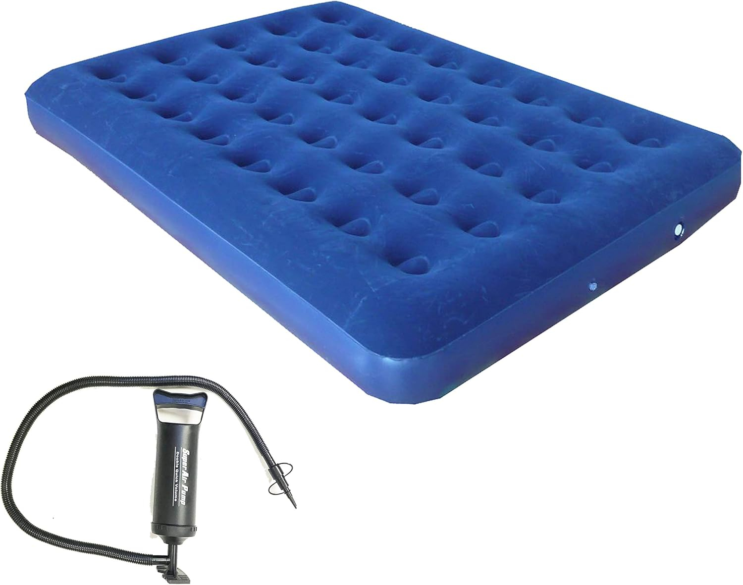 Zaltana Double Size Air Mattress with Double Action Hand Pump Combo (AMD+AP3)