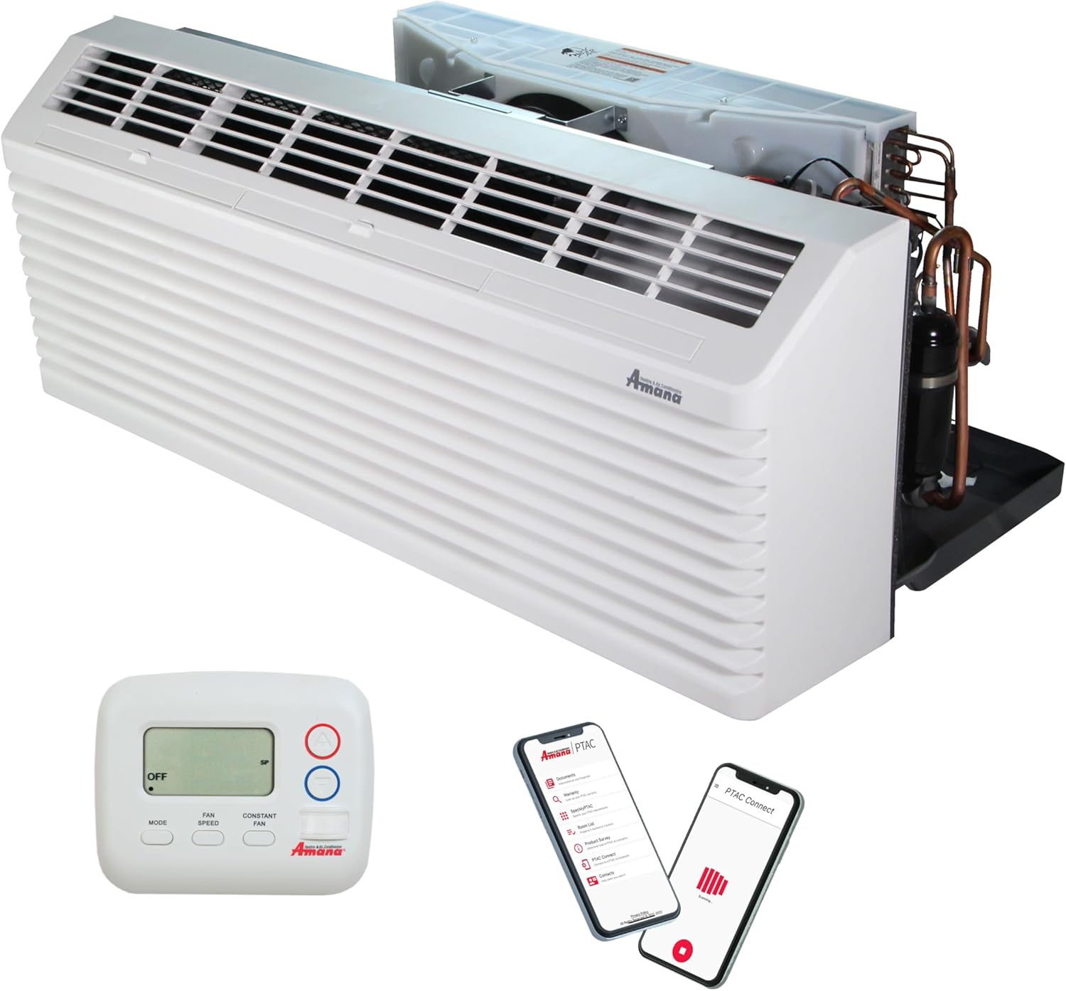 Amana PTAC 9,000 BTU Air Conditioner PTC093K35AXXX with 3.5 KW Heater with Thermostat 20 Amp Plug