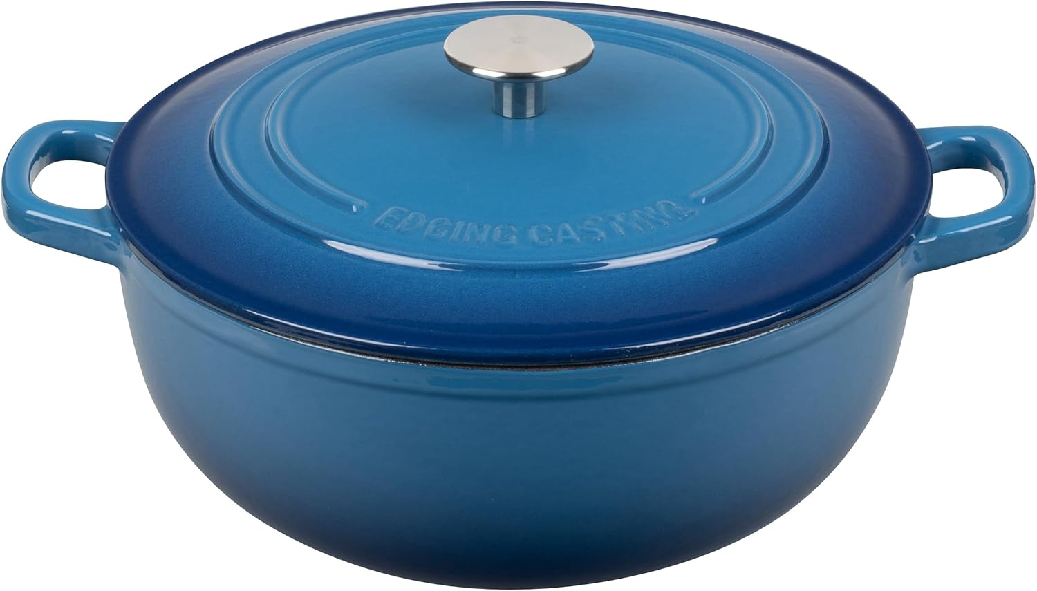 Enameled Cast Iron Dutch Oven Pot with Lid for Sourdough Bread Baking, Bread Dutch Ovens, Cooking Pots, 5 Quart, Slateblue