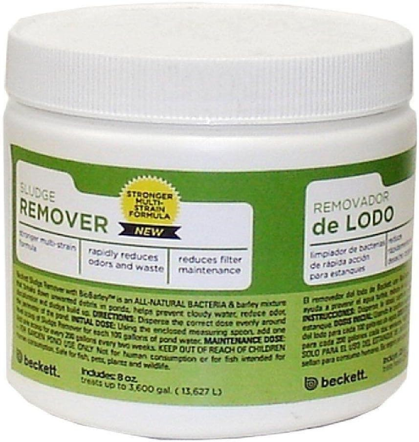 Beckett Super Sludge Remover W/Barley, Natural Bacteria For Ponds, Water Gardens For Clear, Clean Water, 8 oz