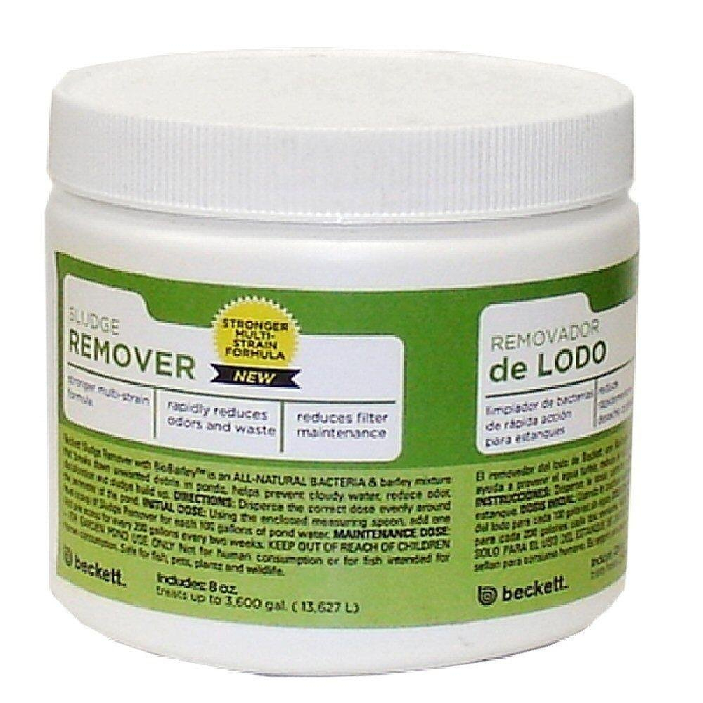 Beckett Super Sludge Remover W/Barley, Natural Bacteria For Ponds, Water Gardens For Clear, Clean Water, 8 oz