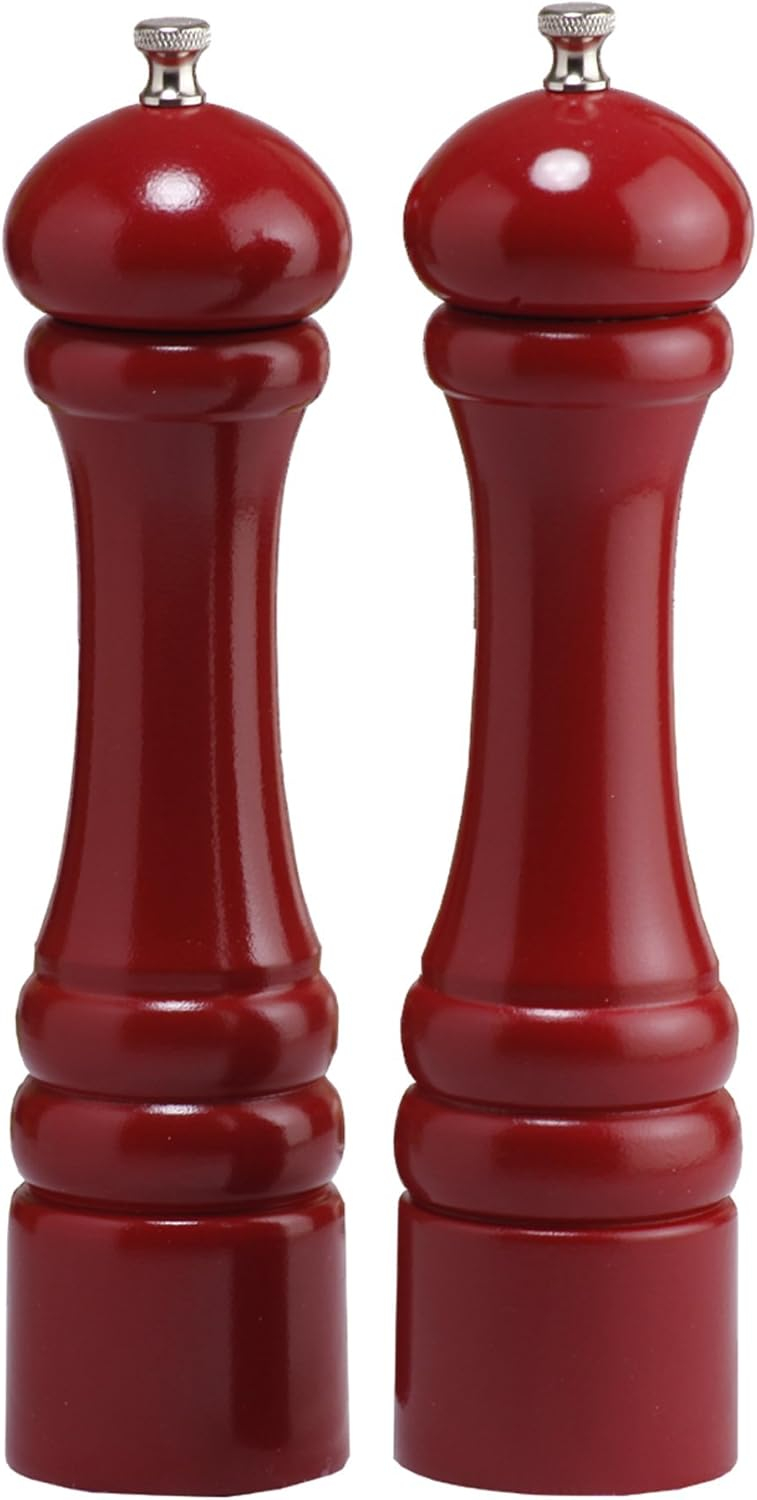 Chef Specialties - 10600 - Autumn Hues - 10 Inch - Pepper Mill and Salt Shaker Set - Candy Apple