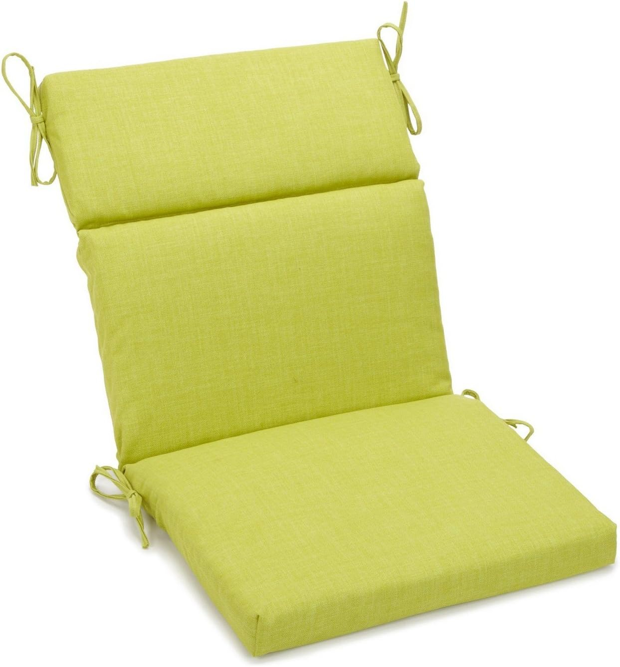 Blazing Needles Spun Polyester Outdoor Seat/Back Chair Cushion-Color:Lime