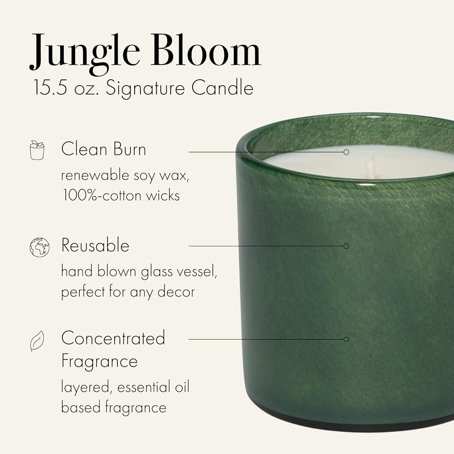 Treehouse Retreat 15.5oz Soy Wax Candle with Coconut & Mango Wood Notes