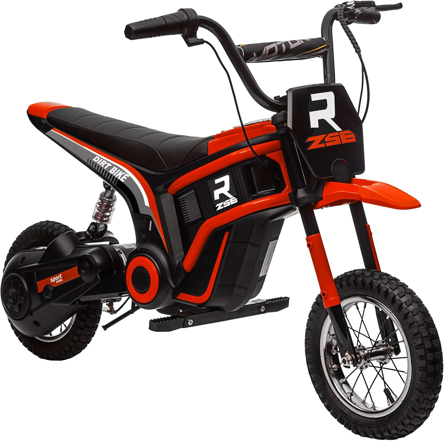 Aosom 24V 350W Electric Dirt Bike, up to 15 MPH w/ Twist Grip, Red