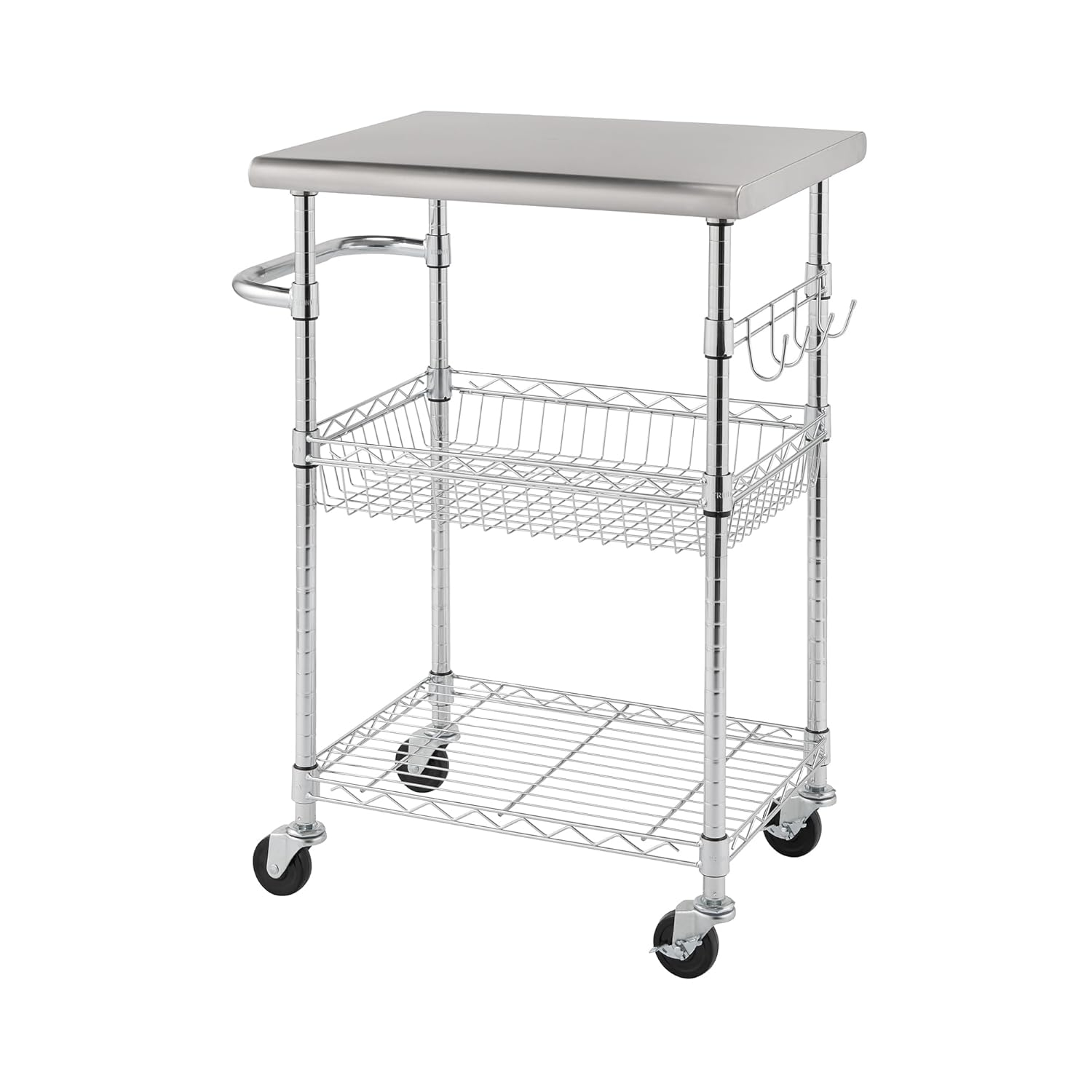 TRINITY EcoStorage® 24" Stainless Steel Kitchen Cart, NSF - Chrome