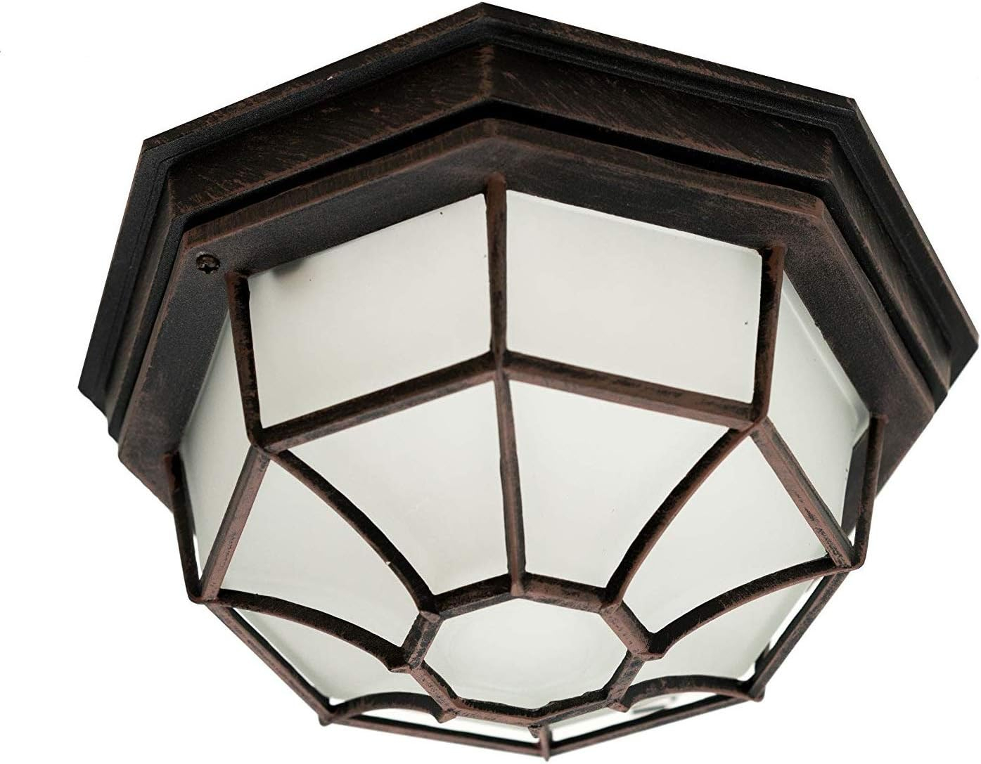 Contemporary White Glass 11" Flush-Mount Ceiling Light