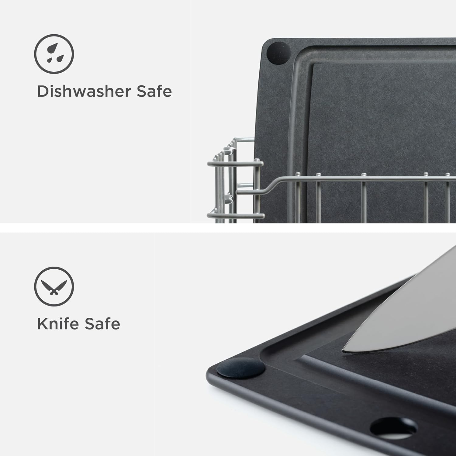 Epicurean All-in-One Series Cutting Board 19.5" × 14.5"| Slate/Black