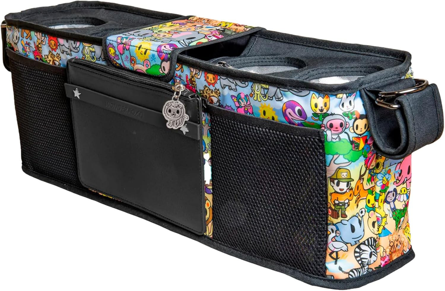 Animalini Multicolor 4-Seater Stroller Organizer with Insulated Cup Holders