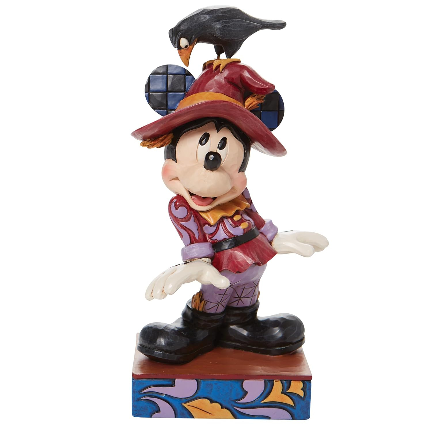 Enesco Jim Shore Disney Traditions Halloween Scarecrow Mickey Mouse Figurine, 7.625 Inch, Multicolor