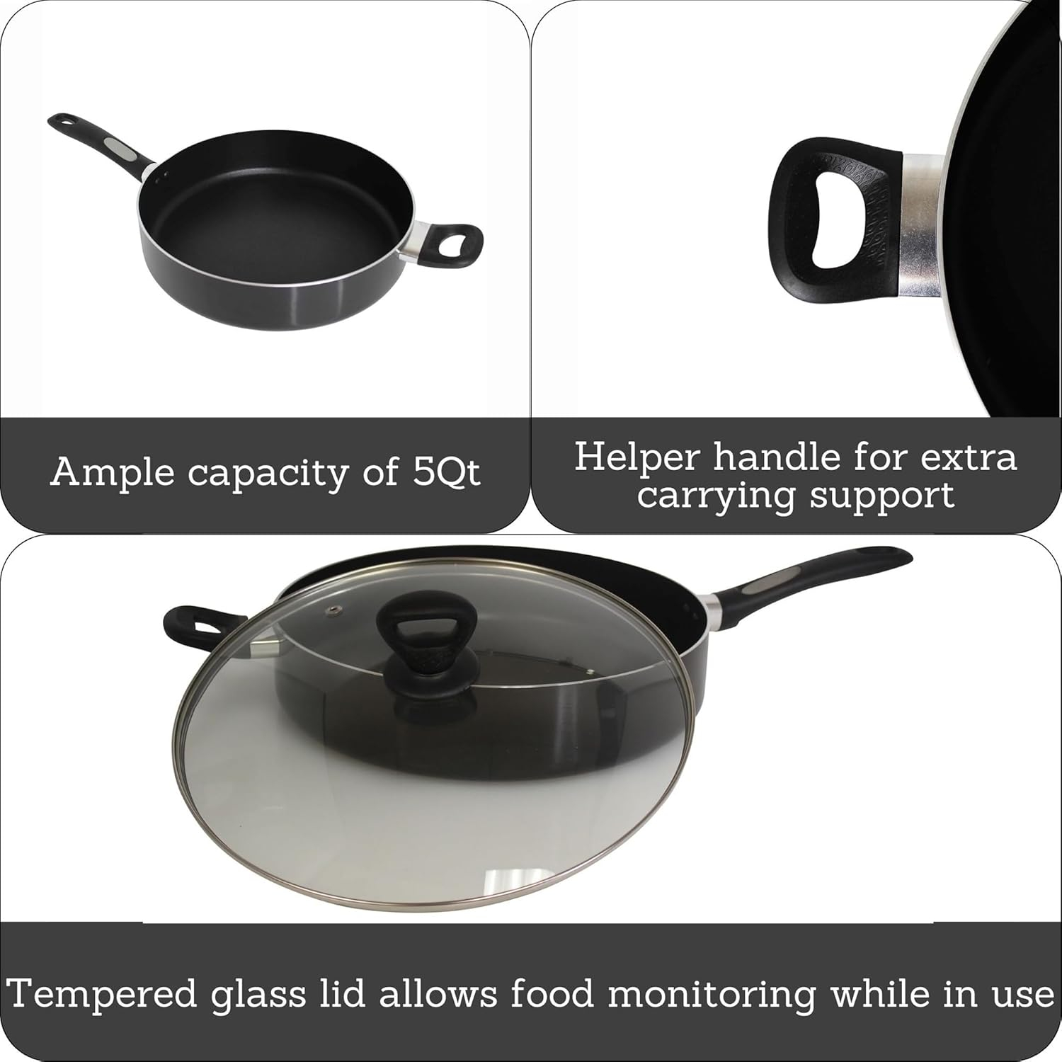 Mirro Get-A-Grip 12'' Saute Pan with Lid