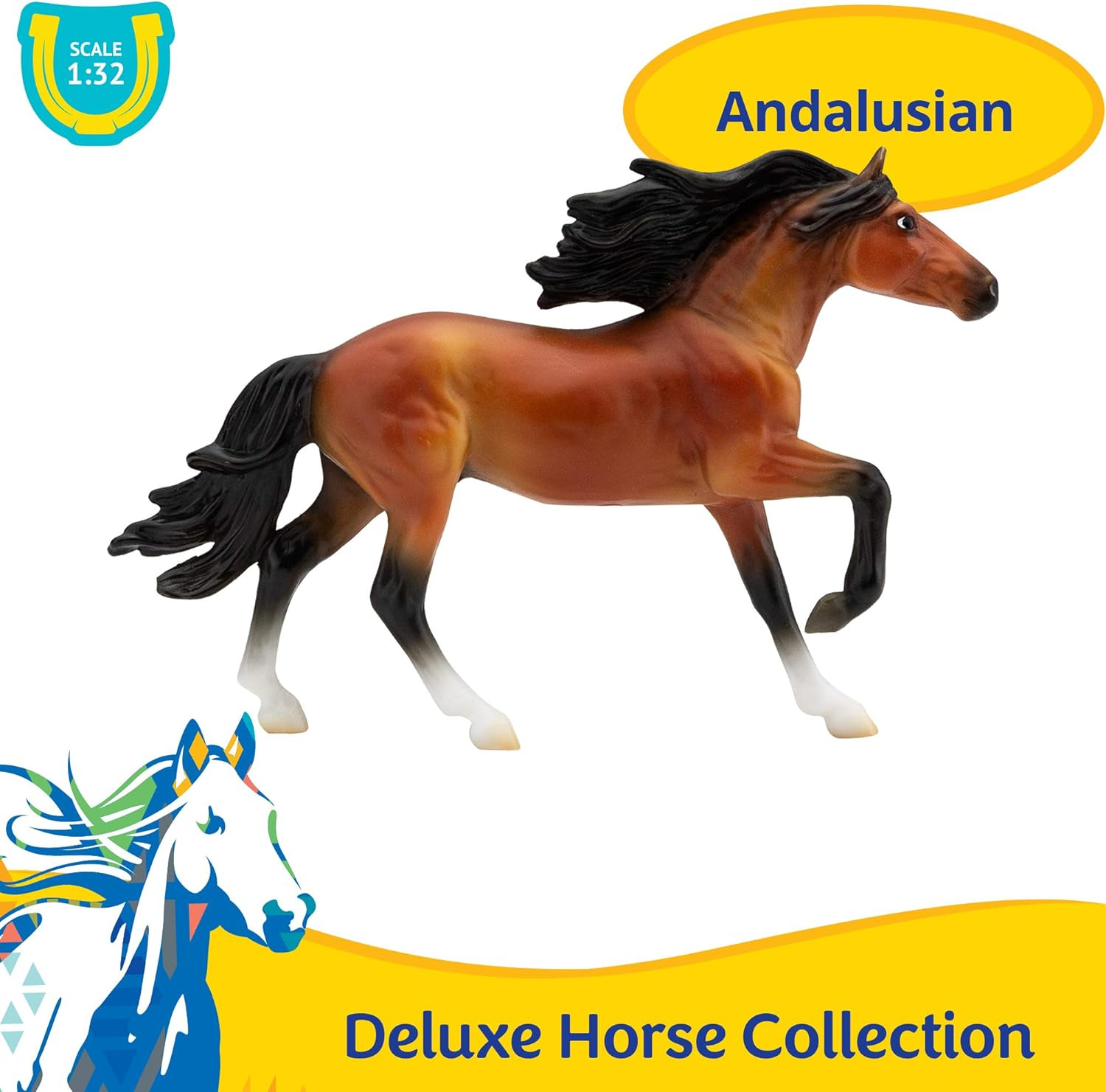 Breyer Stablemates Deluxe Horse Collection Figure Set W/ 8 Horses - 1:32 Scale