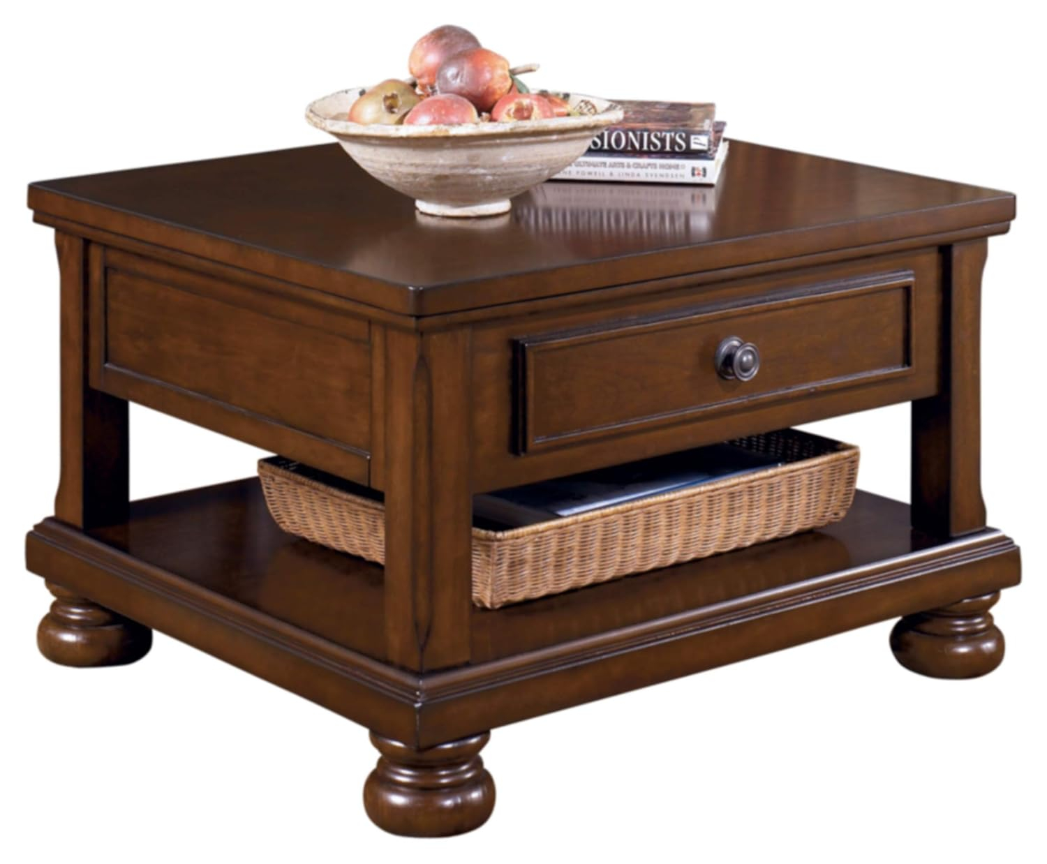 Signature Design by Ashley Casual Porter Coffee Table with Lift Top Rustic Brown