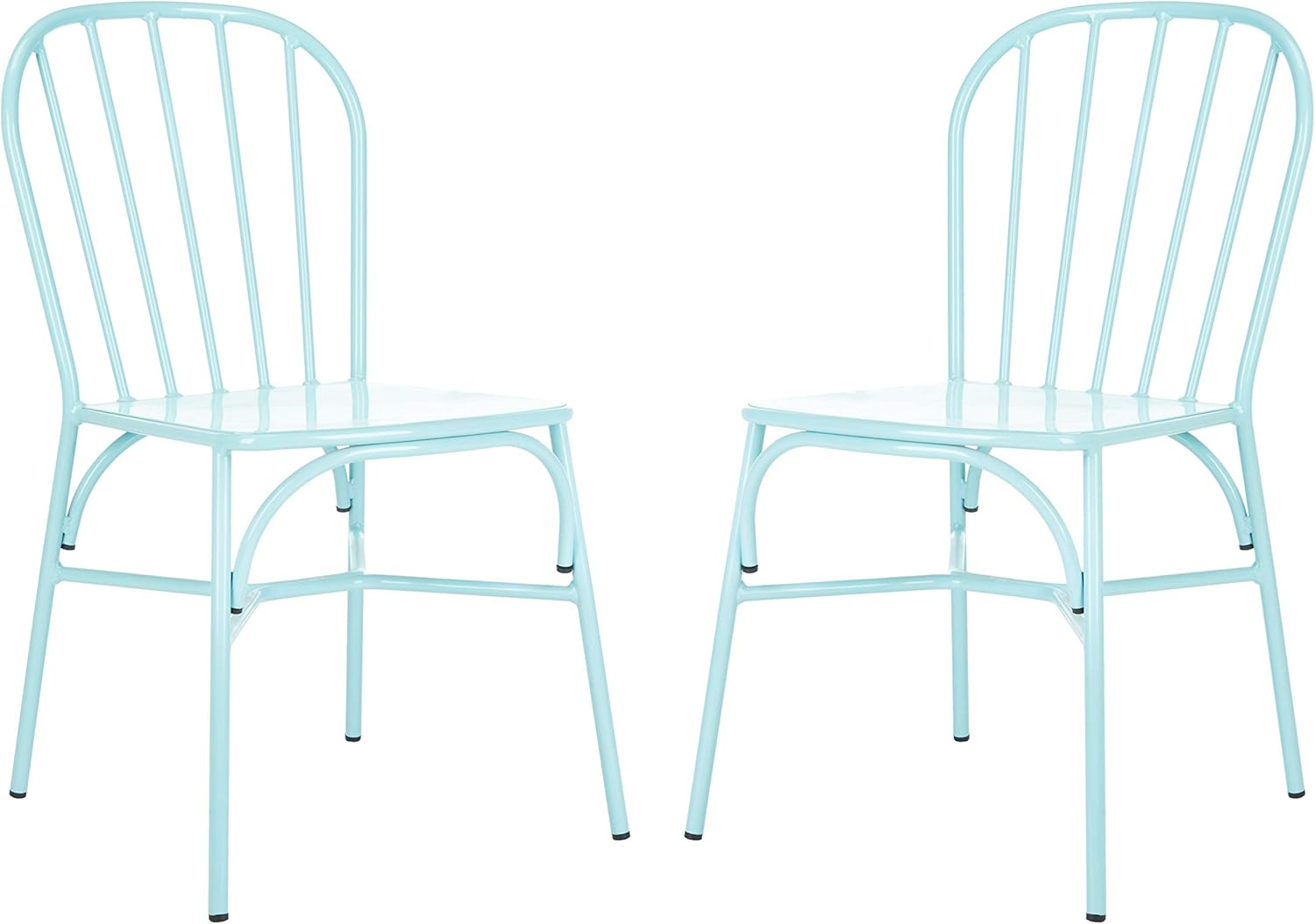 SAFAVIEH Everleigh Outdoor Patio Side Chair, Baby Blue, Set of 2