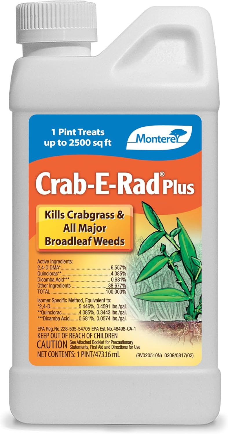Monterey Crab-E-Rad Plus Crabgrass Killer Liquid Concentrate, 16 Ounces