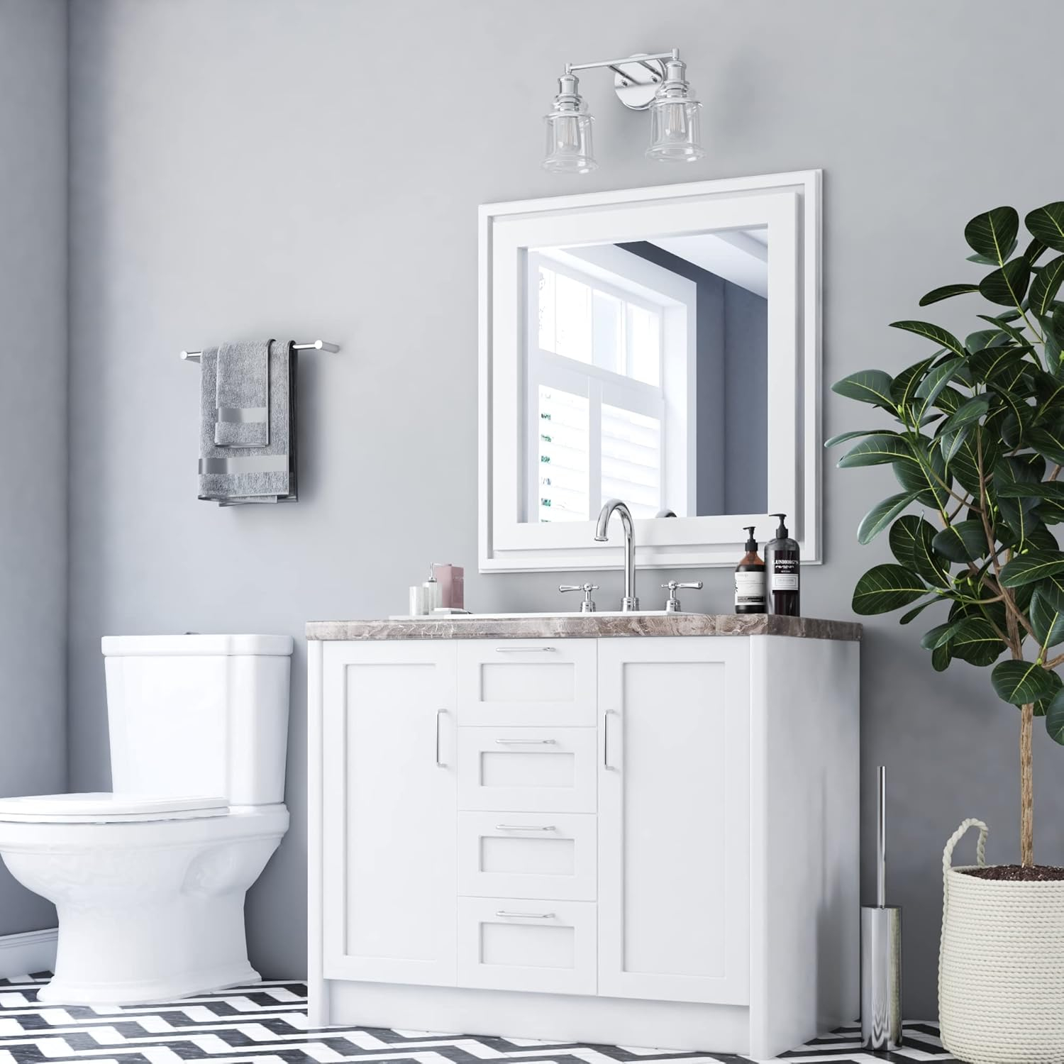 Prominence Home Eaton Ridge Two Light Vanity in Brushed Nickel