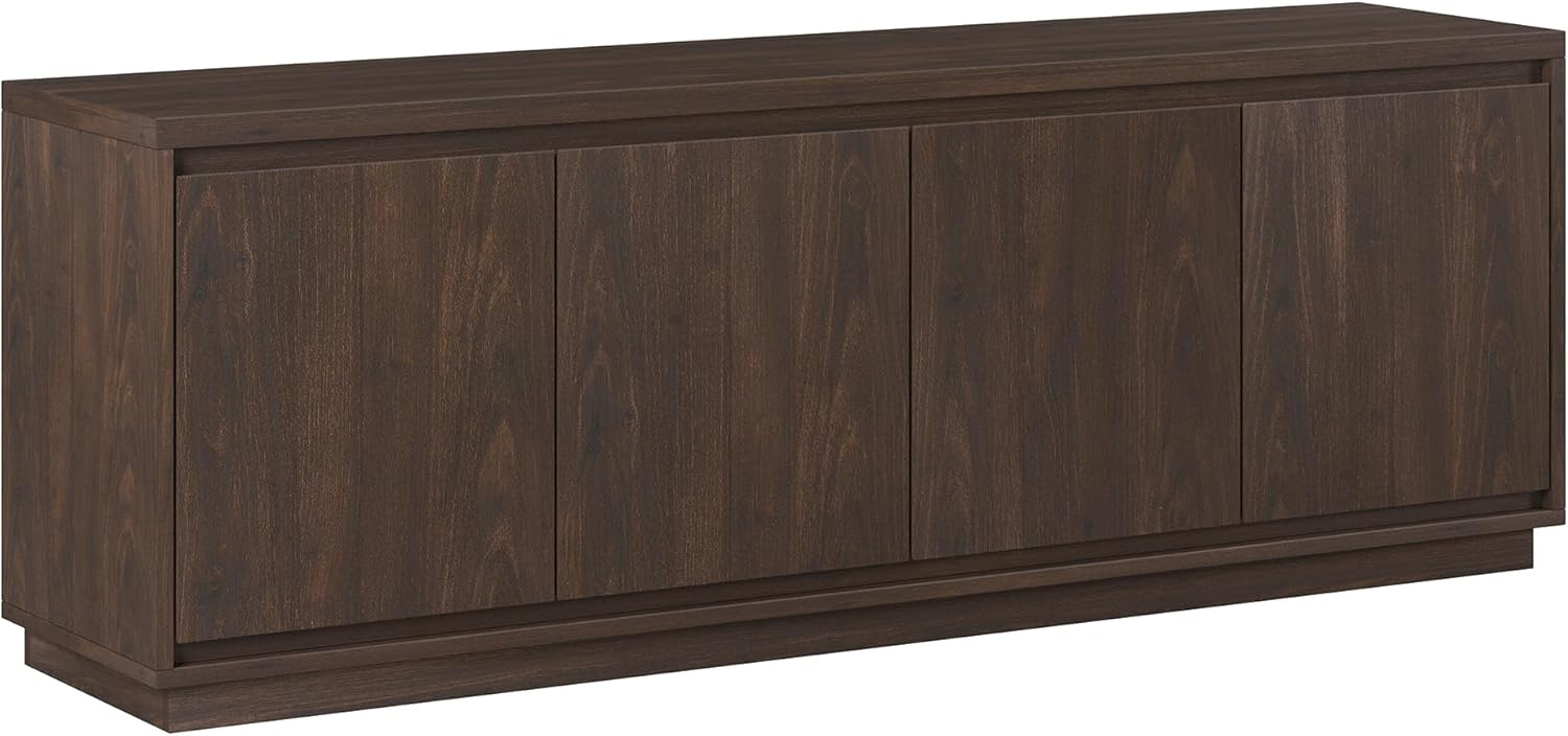 Evelyn&Zoe Presque Rectangular TV Stand for TV's up to 75", Alder Brown