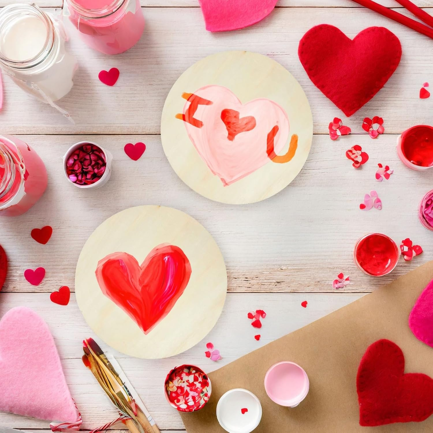 12 Pack 6 Inch Unfinished Wood Circles for Crafts, Blank Cutout Slices for Wood Burning, Engraving, Round Wooden Discs for DIY Coasters, Art Projects, 1/10 Inch Thick