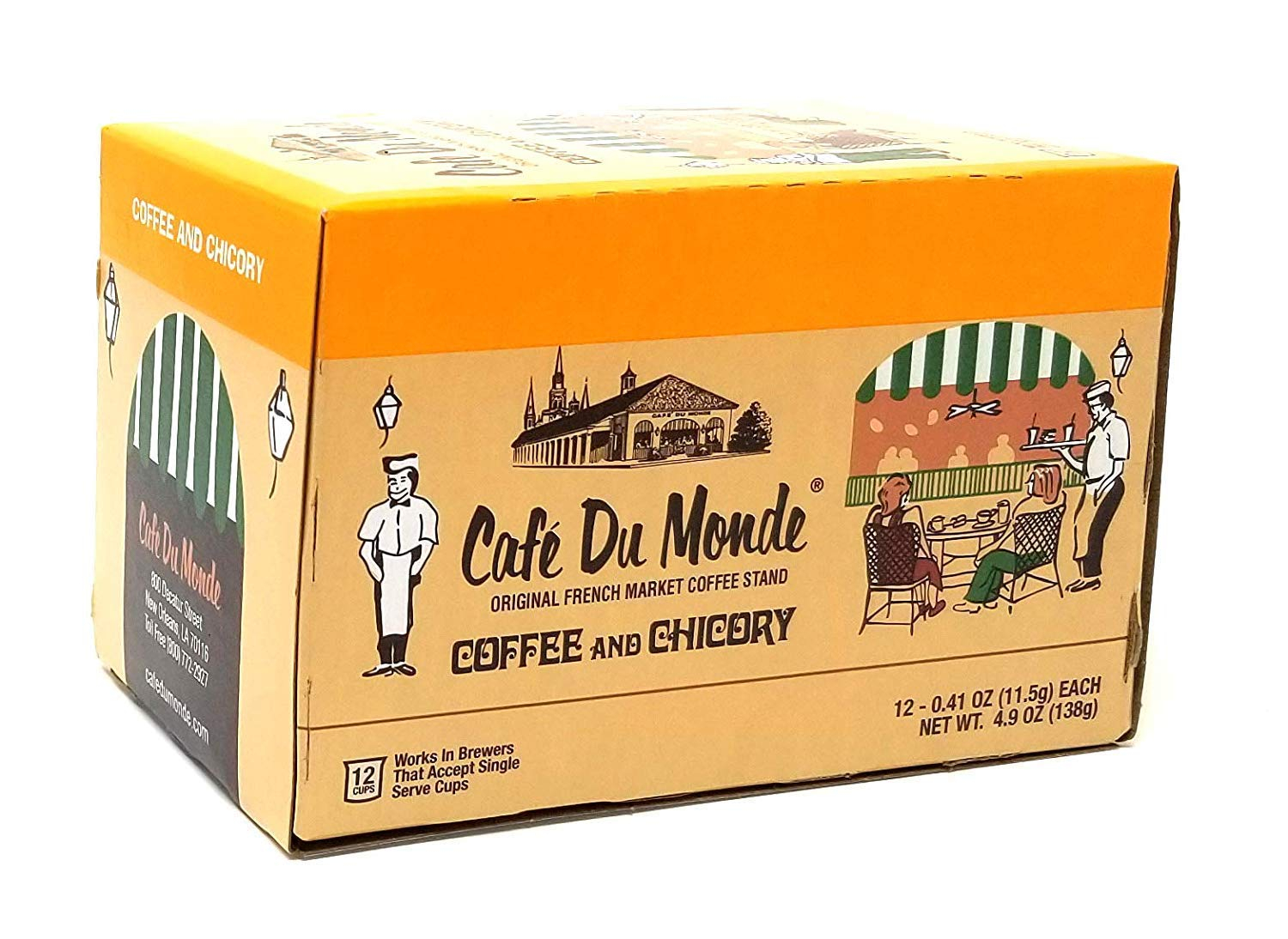 Cafe Du Monde Coffee & Chicory K-Cup Coffee Pods, 12 Count