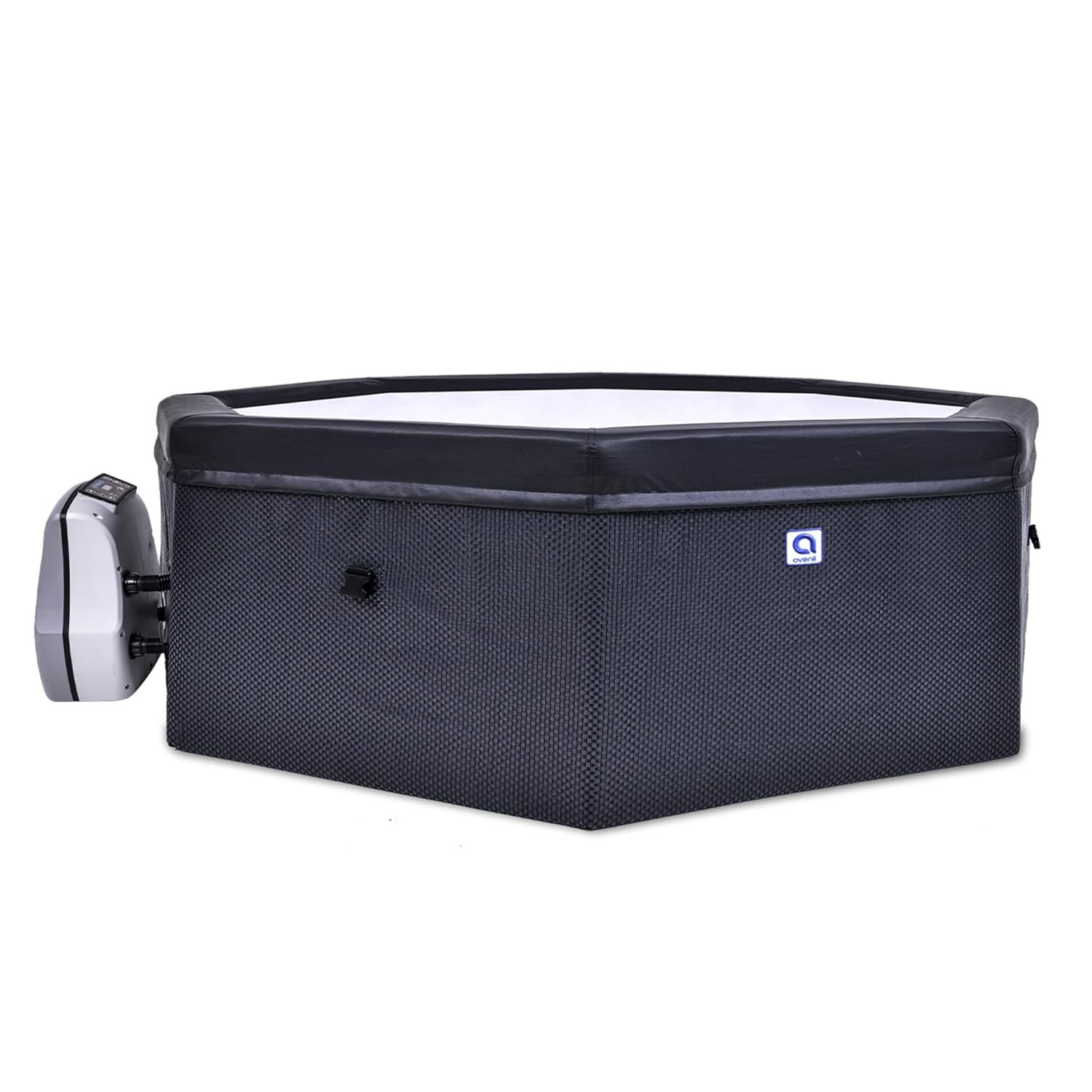 Jleisure Avenli 1,200 Liter 65" Rigid Foam Wall Hot Tub Spa for 6, Black