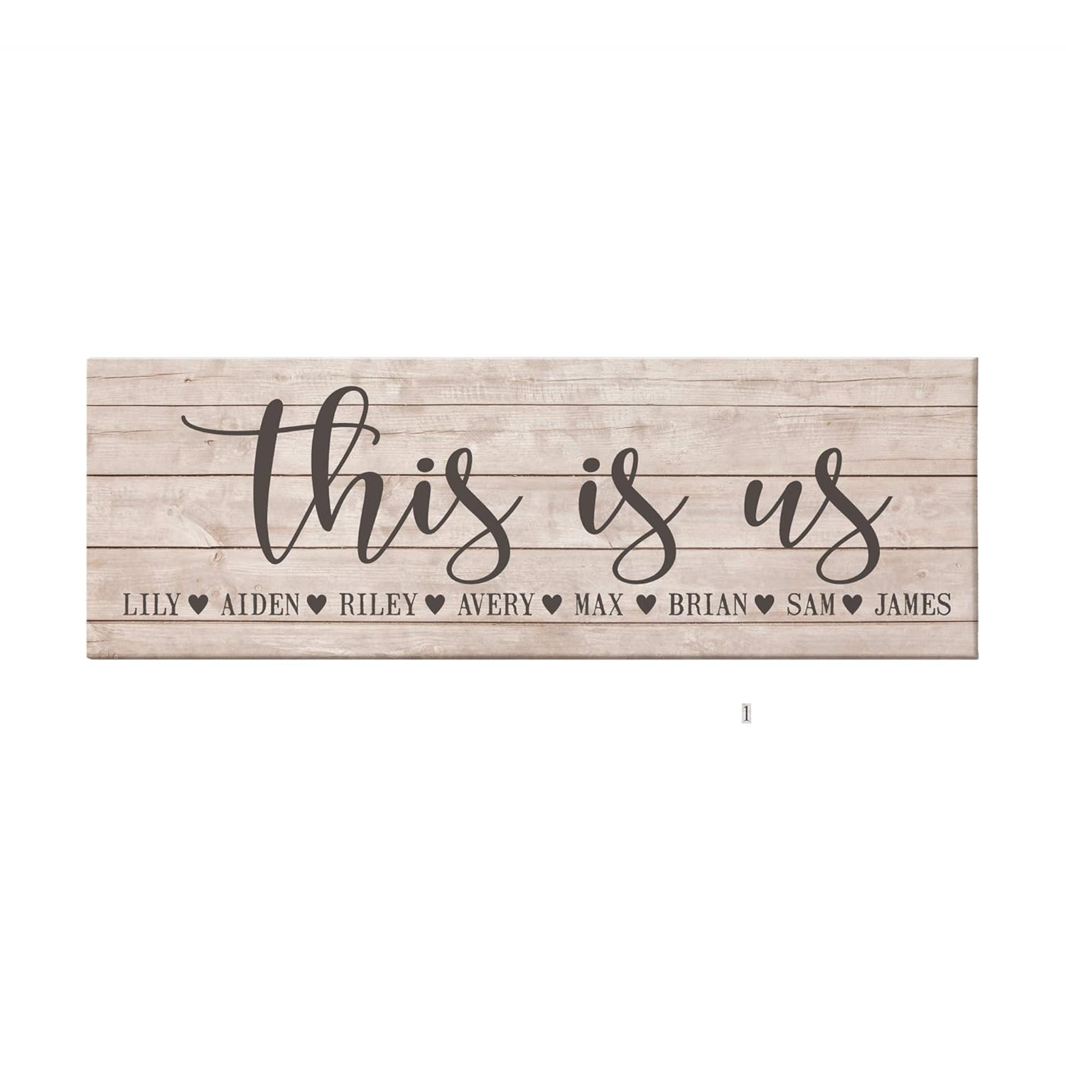 Let's Make Memories Personalized This Is Us Canvas with Frame - Framed Family Canvas - Customized Wall Art - Home Decor - 9”H x 27”W