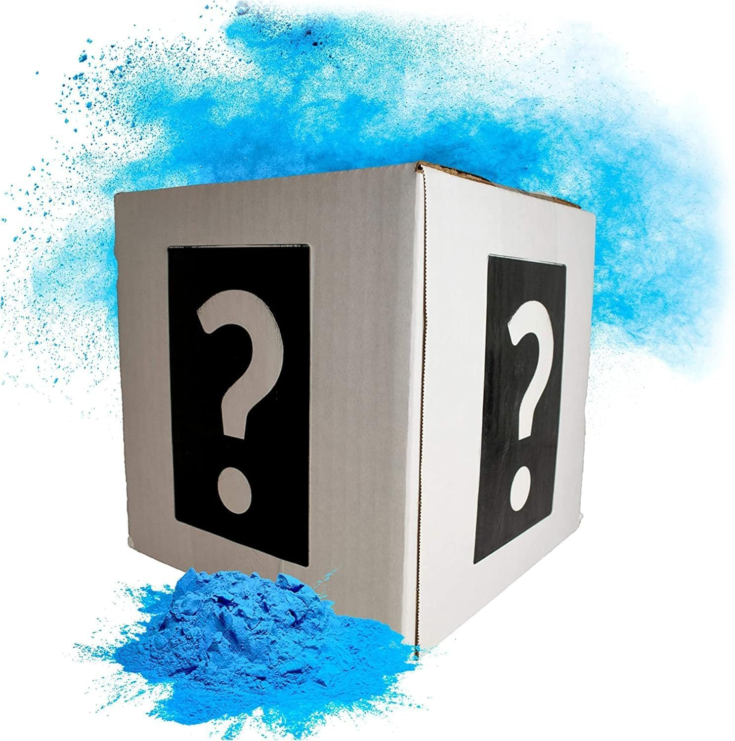 Chameleon Colors Gender Reveal Smoke Bomb Box - With 5 Pounds of Blue Gender Reveal Chalk Powder for a 60-Second Color Powder Cloud - Safe and Great for Gender Reveal Parties, Photography, and Videos