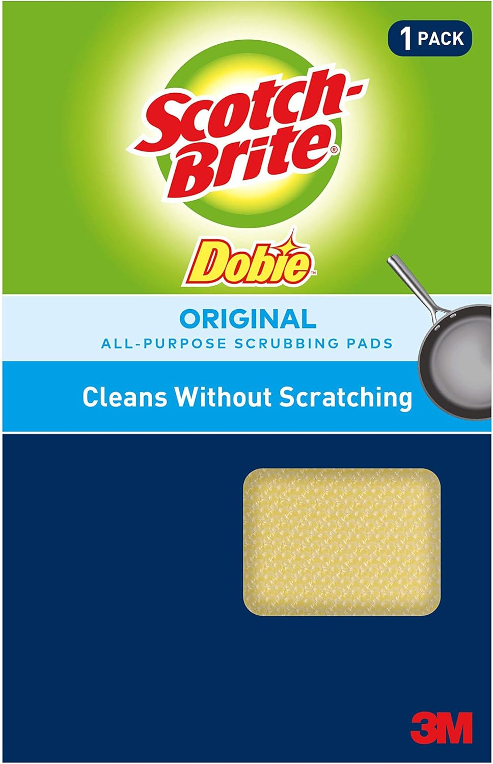 3M Scotch-Brite Dobie All Purpose Cleaning Pad  White 24 Sponges - 720