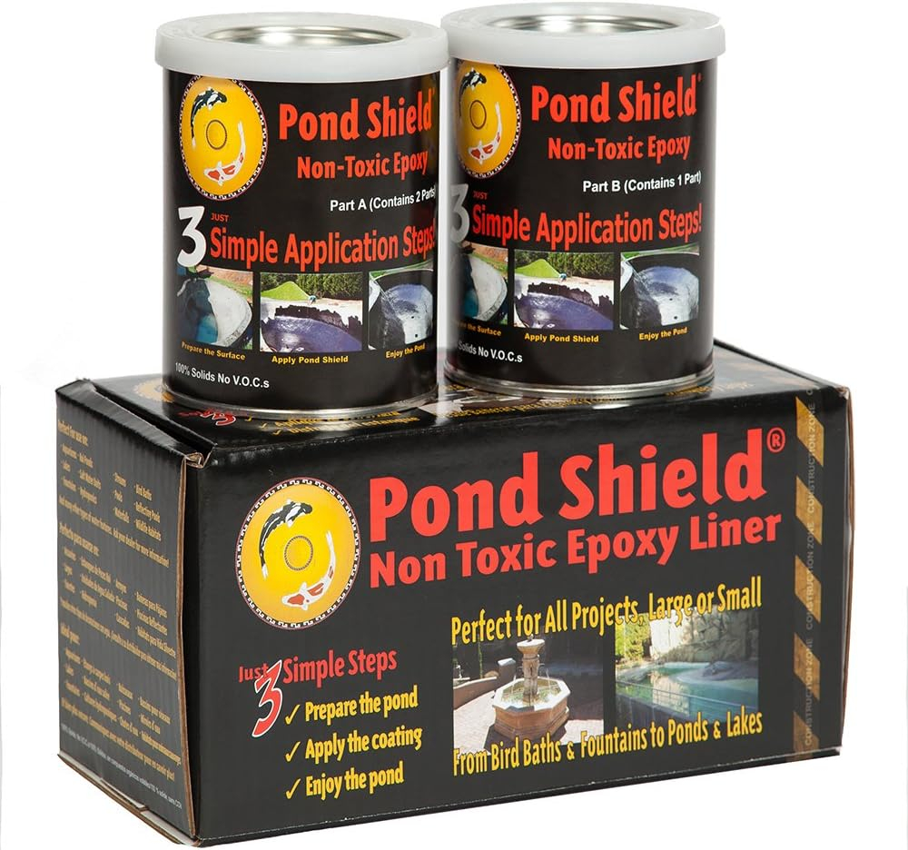 Fountain & Water Feature Restoration Paint Pond Shield Epoxy Pond Coating by Pond Armor Clear