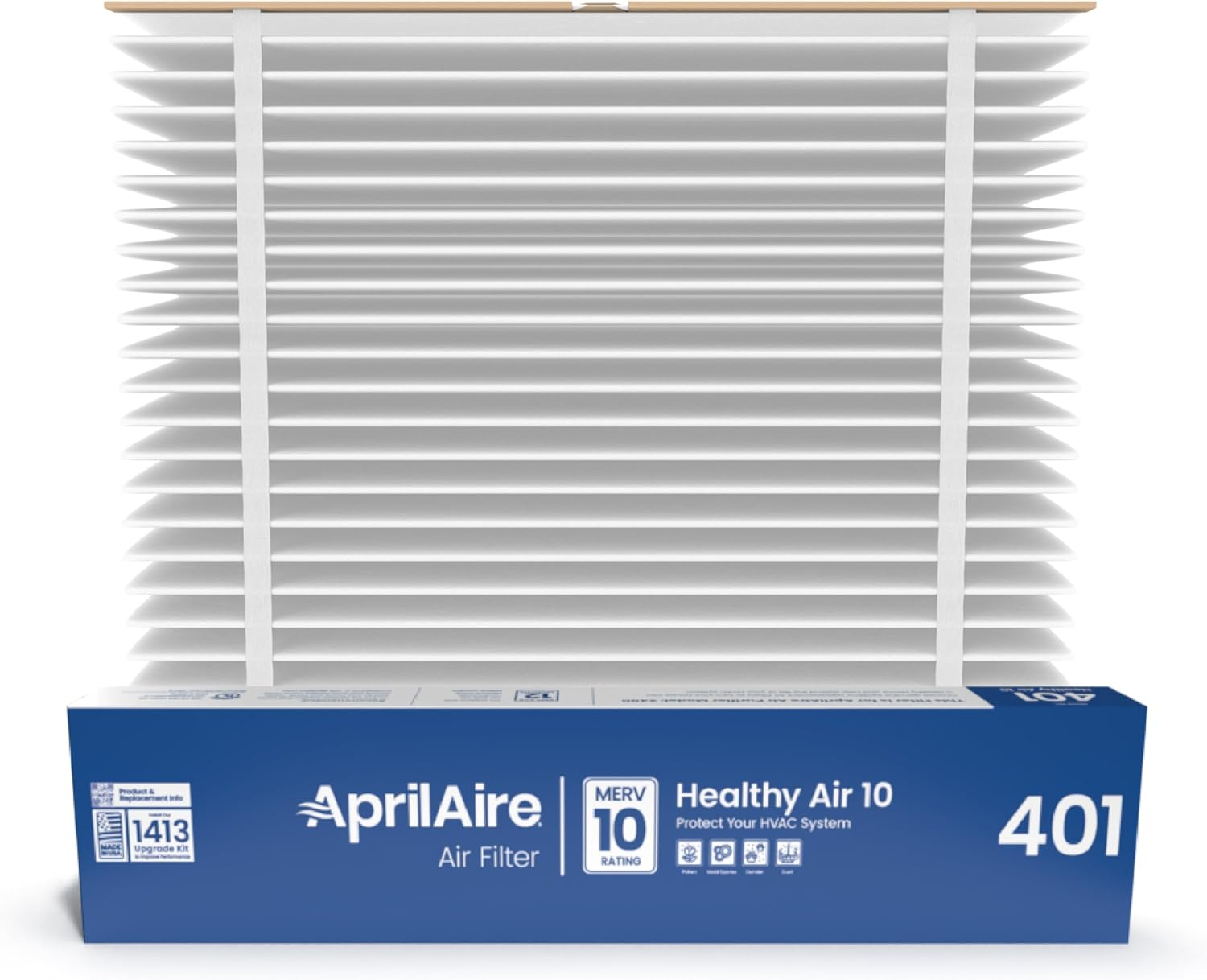 AprilAire 401 Replacement Furnace Filter for AprilAire 2400, Space-Gard 2400 Whole-House Air Purifiers - MERV 10, 16x25x6 Air Filter (Pack of 2)