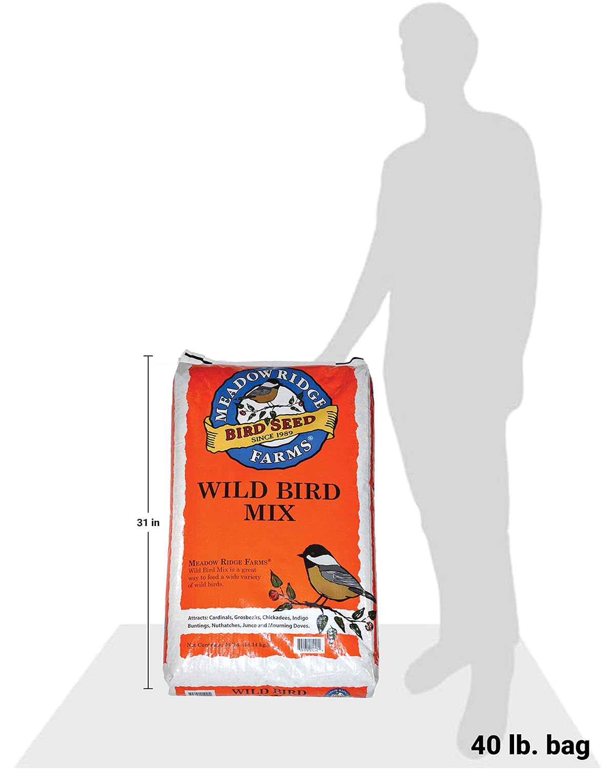 Meadow Ridge Farms All Wild Birds Mixed Grains Wild Bird Seed 40 lb