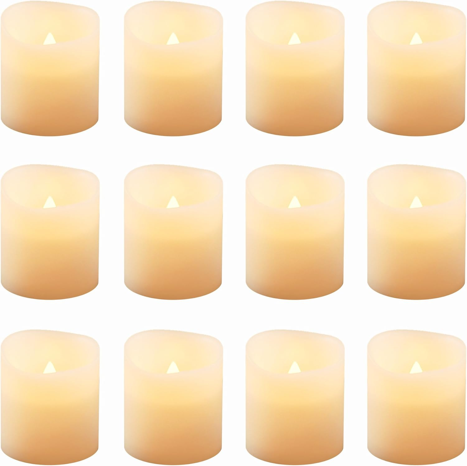 1.5 in. Amber Votive LED Candle (Set of 12)