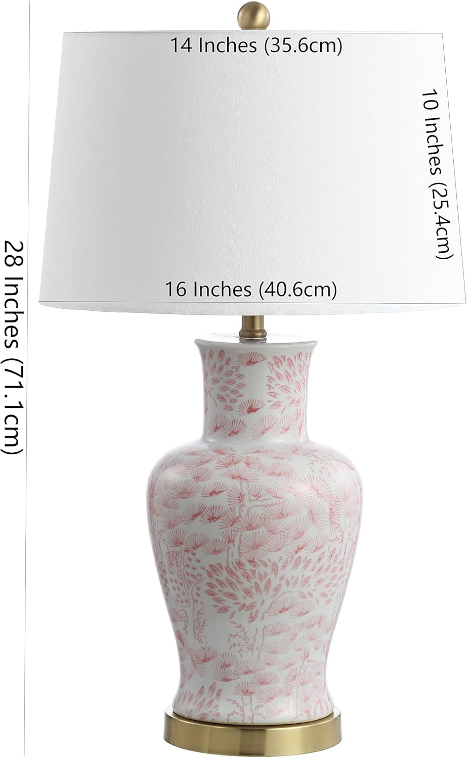 Calli Table Lamp (Set of 2) - 28 Inch Height - TBL4161 - Pink/White - Safavieh
